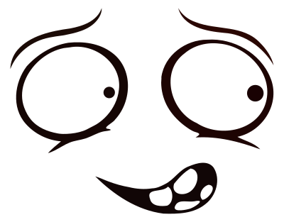 Mentally Deranged Smiley Face Silhouette clipart