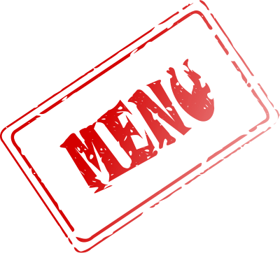 Menu rubber stamp clipart