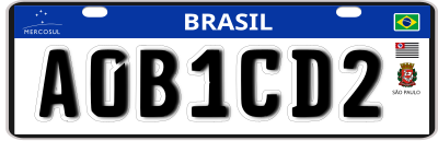 Mercosul Plate clipart
