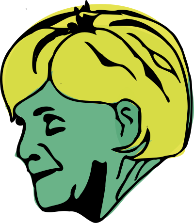 Merkel portrait profile clipart