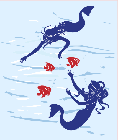 Mermaid In Trouble clipart
