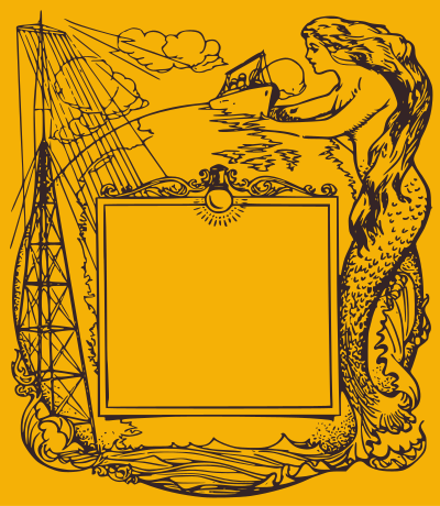 Mermaid Lightbulb Frame clipart