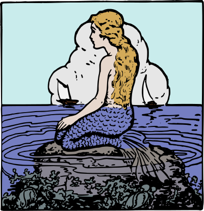 Mermaid on the Coast - Colour Remix clipart