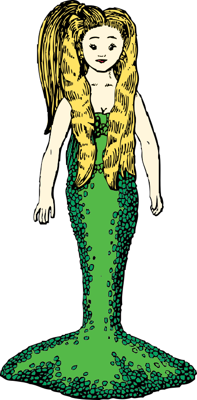 Mermaid with Blonde Hair clipart