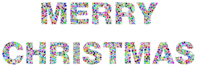 Merry Christmas Circles Prismatic clipart