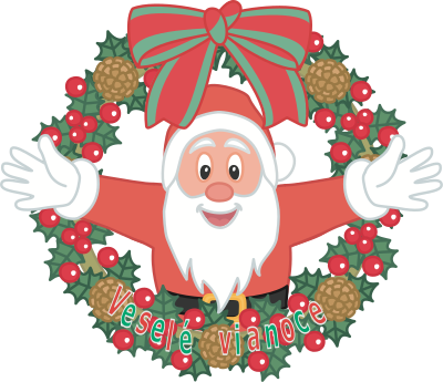 Merry Christmas - Slovak clipart