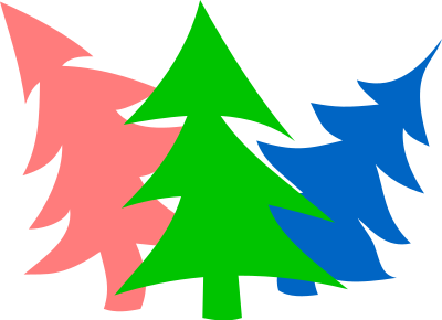 Merry New-Year Firs by Rones clipart