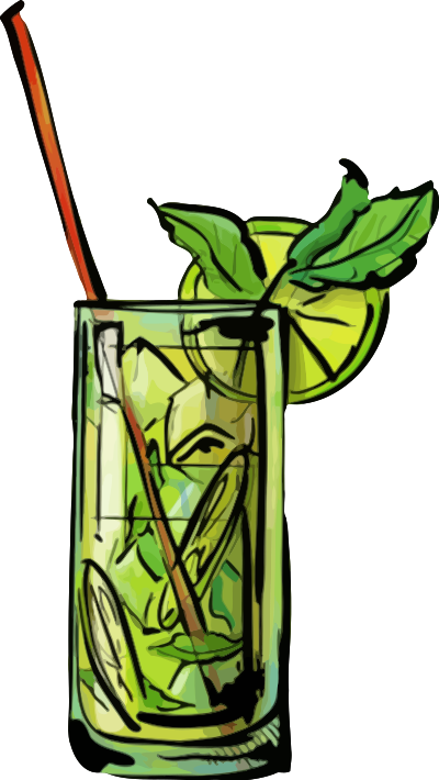 Mojito cocktail clipart