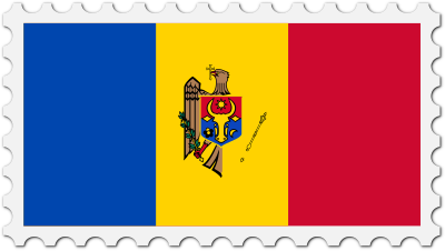 Moldova flag stamp clipart