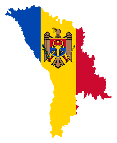 Moldova Map Flag clipart