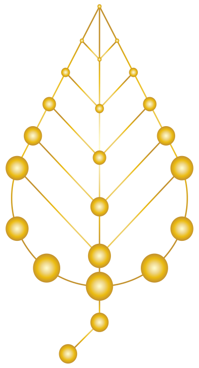 Molecular Leaf Gold clipart