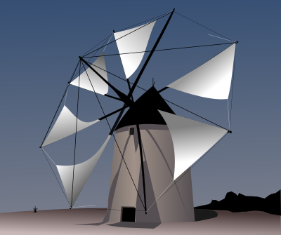 Molino de viento mejorado clipart