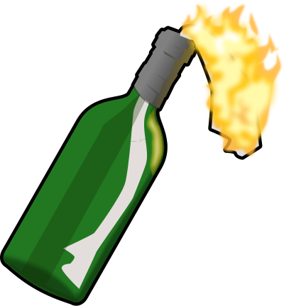 Molotov cocktail clipart