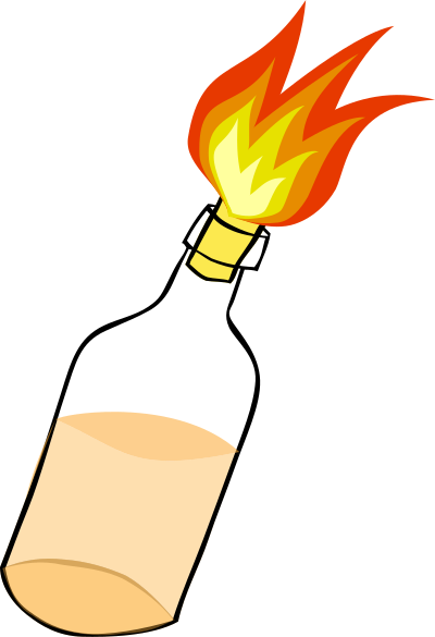 Molotov cocktail clipart