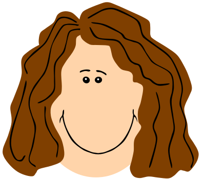 Mom Face Brown clipart