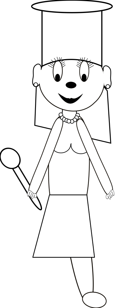 Mon Cook outline clipart