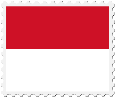 Monaco flag stamp clipart