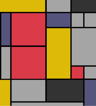 Mondrian Comp II 1920 with grid 100 clipart