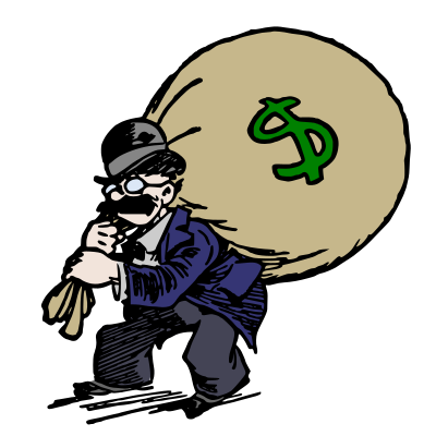 Money Bag Man - Colour clipart