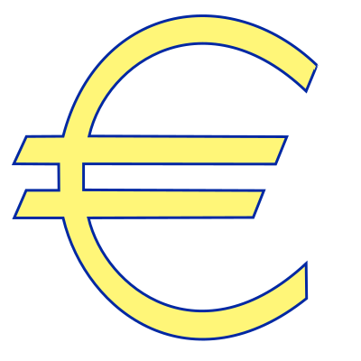 Money euro symbol clipart