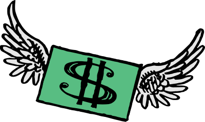 Money Flys Away clipart