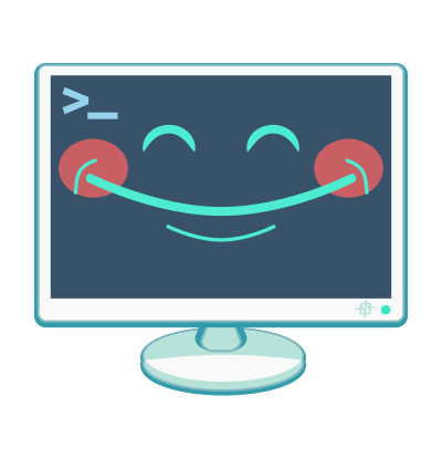 Monitor feliz clipart