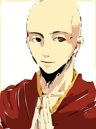 Monk head clipart