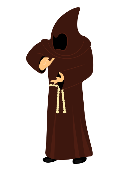 Monk projecting energy clipart