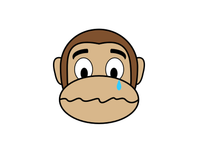 Monkey Emoji - Crying clipart