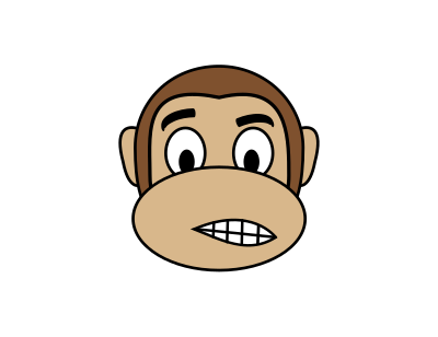 Monkey Emoji - Dissatisfied clipart