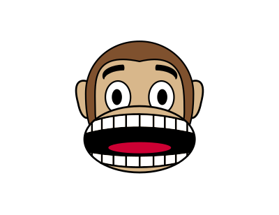 Monkey Emoji - Fearful clipart