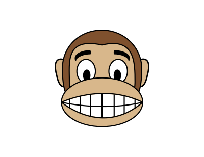 Monkey Emoji - Happy clipart