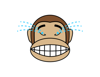 Monkey Emoji - Laughing out loud clipart
