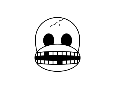 Monkey Emoji - Skull clipart