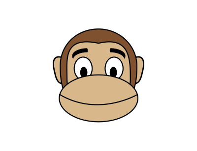 Monkey Emoji - Smile clipart