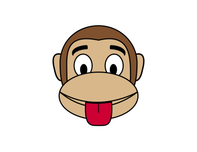 Monkey Emoji - Tongue out clipart