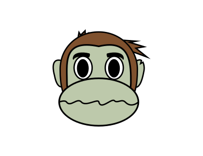 Monkey Emoji - Zombie clipart