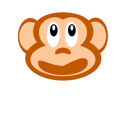 Monkey face clipart