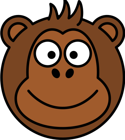 Monkey head clipart