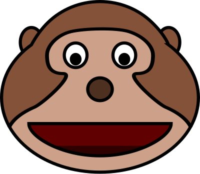 Monkey head clipart
