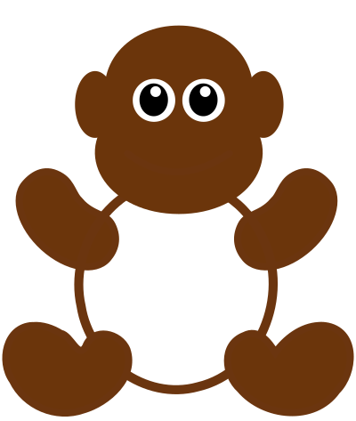 Monkey toy clipart