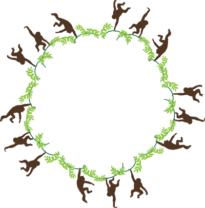 Monkeys Frame clipart