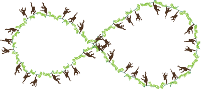 Monkeys Frame Infinity clipart