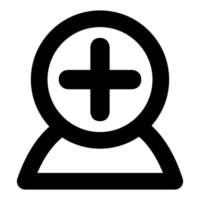 Mono add user clipart