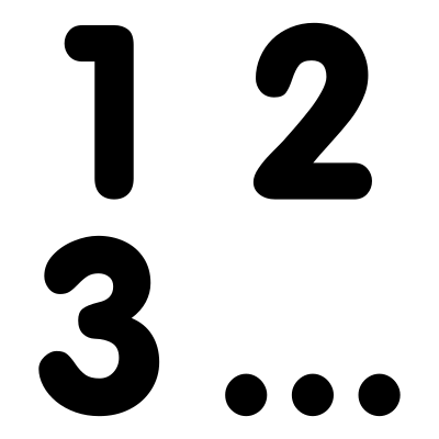 Mono autonumber clipart