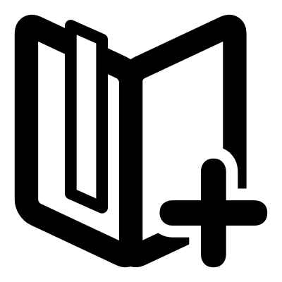 Mono bookmark add clipart