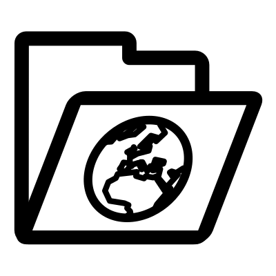 Mono bookmark folder clipart