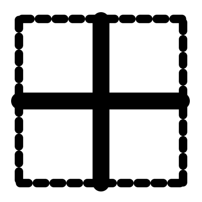 Mono border inside clipart