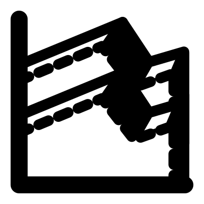 Mono chart area 3d clipart