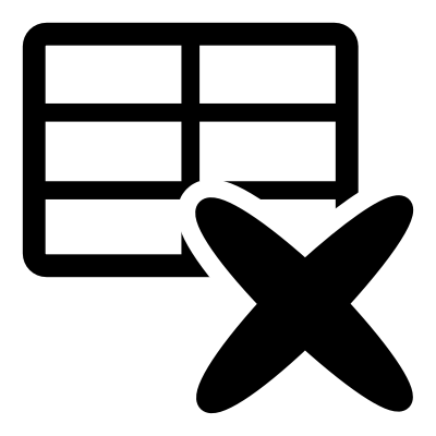 Mono delete table clipart
